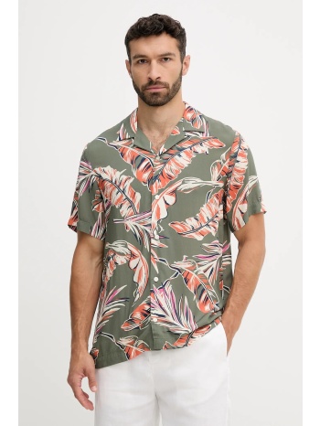 πουκάμισο tommy hilfiger χρώμα πράσινο, mw0mw39449 100%