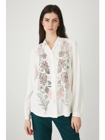 πουκάμισο με μείγμα από λινό medicine χρώμα μπεζ 85%