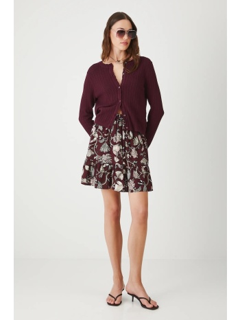 φούστα medicine χρώμα μπορντό 100% βισκόζη πλύση σε