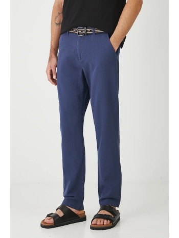 παντελόνι με λινό μείγμα medicine χρώμα ναυτικό μπλε κύριο