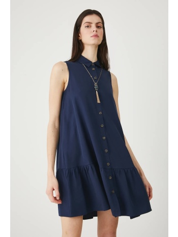 φόρεμα medicine χρώμα ναυτικό μπλε 100% lyocell πλύσιμο