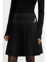 φούστα karl lagerfeld χρώμα: μαύρο, a3w12022 υλικό 1: 56% ανακυκλωμένος πολυεστέρας, 34% πολυεστέρας