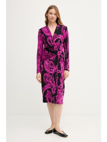 φόρεμα joseph ribkoff χρώμα μοβ, 253282 95% πολυεστέρας