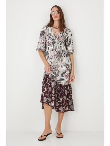 φόρεμα medicine χρώμα πολύχρωμο 100% βισκόζη πλύση σε