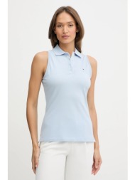 top tommy hilfiger χρώμα: μπλε, ww0ww46790 96% βαμβάκι, 4% ελαστάν