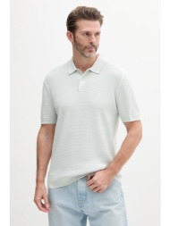 πόλο calvin klein χρώμα: πράσινο, k10k114465 87% βαμβάκι, 13% πολυμίδιο