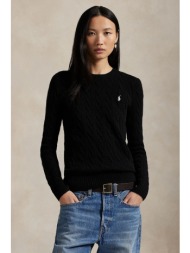 πουλόβερ polo ralph lauren χρώμα: μαύρο, 211971865 80% βαμβάκι, 20% κασμίρι