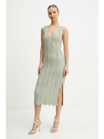 φόρεμα twinset χρώμα πράσινο, 251tt319a υλικό 1 80%