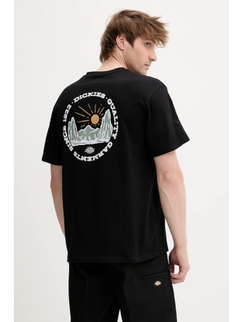 βαμβακερό μπλουζάκι dickies ανδρικά, χρώμα μαύρο