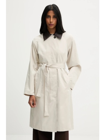 καμπαρντίνα answear.lab χρώμα μπεζ 100% πολυεστέρας