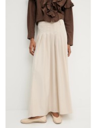φούστα answear.lab χρώμα: μπεζ 100% πολυεστέρας