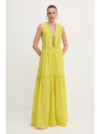 βαμβακερό φόρεμα pinko χρώμα πράσινο, 105246 a2mi 100%