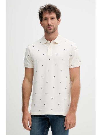 πόλο tommy hilfiger χρώμα μπεζ, mw0mw39835 κύριο υλικό
