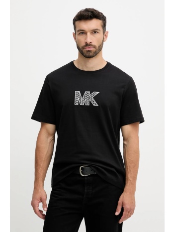 βαμβακερό μπλουζάκι michael kors ανδρικό, χρώμα μαύρο