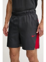 σορτς nike san francisco 49ers χρώμα: γκρι, 01na-508m-9b-v75 100% πολυεστέρας