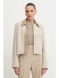 σακάκι boss χρώμα: μπεζ, 50544011 κύριο υλικό: 41% βαμβάκι, 30% ανακυκλωμένο βαμβάκι, 15% πολυεστέρα