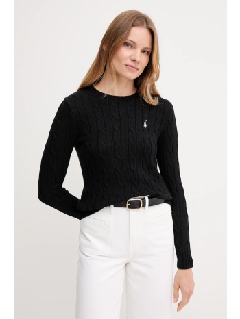 πουλόβερ polo ralph lauren χρώμα μαύρο, 211971869 100%
