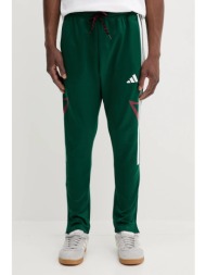 παντελόνι φόρμας adidas tiro ανδρικό, χρώμα: πράσινο, jn2574 κύριο υλικό: 70% πολυεστέρας, 30% βαμβά