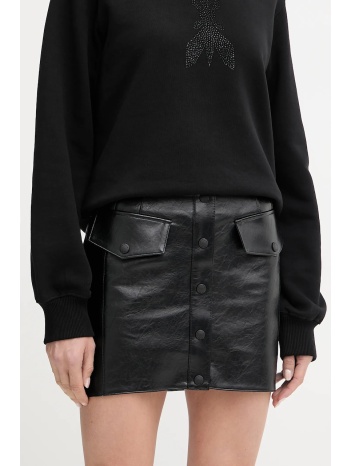 φούστα patrizia pepe χρώμα μαύρο, 8g0488 e070 κύριο υλικό