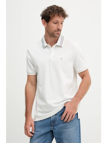 βαμβακερό μπλουζάκι πόλο calvin klein jeans ανδρικό, χρώμα
