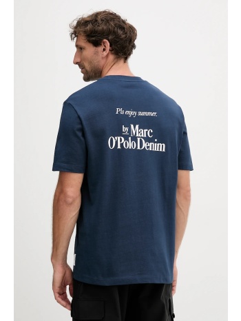 βαμβακερό μπλουζάκι marc o`polo ανδρικό, χρώμα ναυτικό