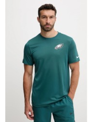 μπλουζάκι nike philadelphia eagles χρώμα: πράσινο, 02ti-3jd-86-fej 100% πολυεστέρας