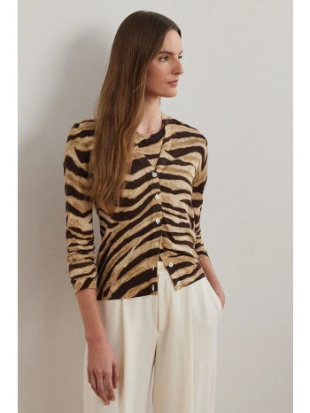 πλεκτή ζακέτα lauren ralph lauren χρώμα μπεζ, 200971371