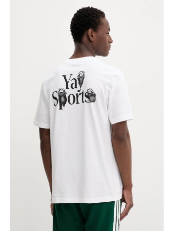 βαμβακερό μπλουζάκι adidas ανδρικό, χρώμα άσπρο, jy1828