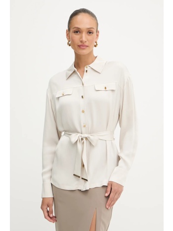 πουκάμισο marciano guess anita χρώμα μπεζ, 5ygh13 7356a