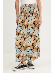 φούστα rip curl χρώμα: μαύρο, 016wsk 100% βισκόζη