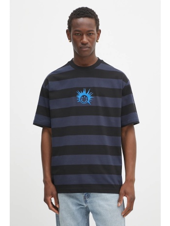 βαμβακερό μπλουζάκι hugo blue ανδρικό, χρώμα μαύρο