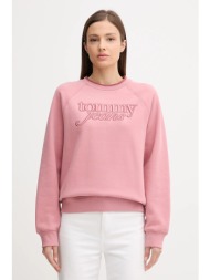 μπλούζα tommy jeans χρώμα: πορτοκαλί, dw0dw21196 κύριο υλικό: 85% βαμβάκι, 15% πολυεστέρας
πλέξη λασ