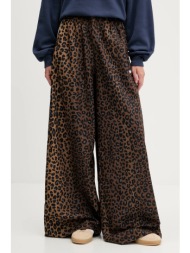 παντελόνι φόρμας adidas originals χρώμα: καφέ, jw7302 100% πολυεστέρας