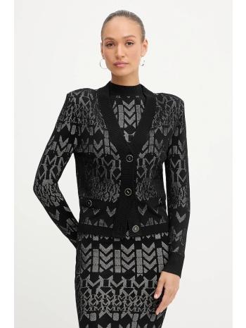 πλεκτή ζακέτα marciano guess billie χρώμα μαύρο, 5ygr06