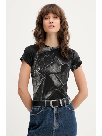 μπλουζάκι hugo blue χρώμα μαύρο, 50552585 95% βισκόζη, 5%