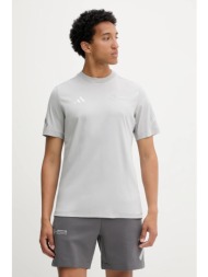 βαμβακερό μπλουζάκι adidas x mercedes ανδρικό, χρώμα: γκρι, jw3481 100% βαμβάκι