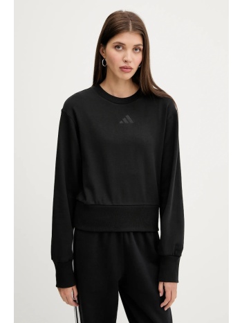 βαμβακερή μπλούζα adidas all szn γυναικεία, χρώμα μαύρο