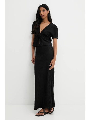 σετ - μπλούζα και φούστα answear.lab χρώμα μαύρο 95%