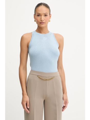 top liu jo χρώμα μπλε, uf5277.ma76q 53% βισκόζη, 37%