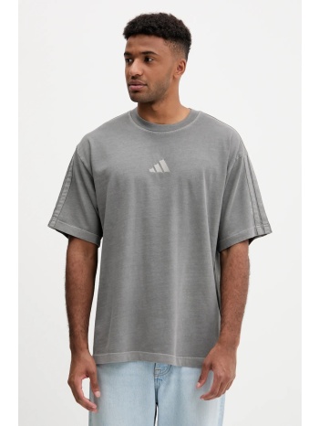 βαμβακερό μπλουζάκι adidas all szn ανδρικό, χρώμα γκρι
