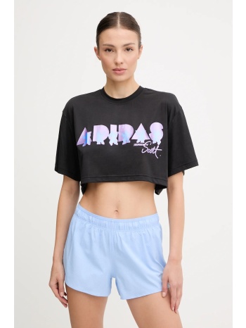 μπλουζάκι προπόνησης adidas performance pride χρώμα μαύρο