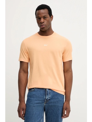 βαμβακερό μπλουζάκι gant ανδρικό, χρώμα πορτοκαλί, 2003343