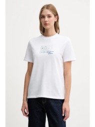 βαμβακερό μπλουζάκι calvin klein jeans χρώμα: άσπρο, lv047c855g 100% βαμβάκι