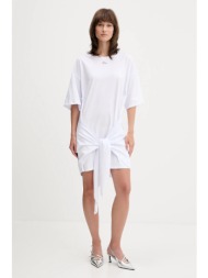 φόρεμα diesel d-eivor χρώμα: άσπρο, a19232.0niax 95% βαμβάκι, 5% ελαστάν