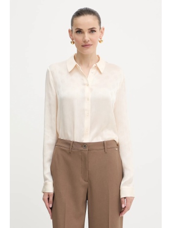 πουκάμισο guess marthe χρώμα μπεζ, w5yh1a whcr2 100%