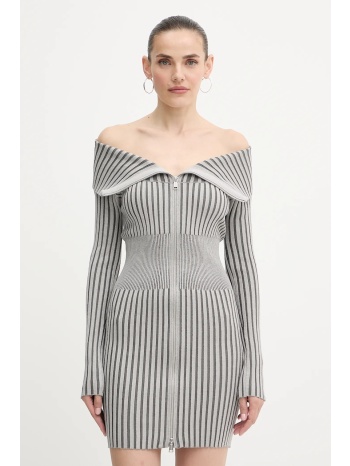 φόρεμα guess kathryn χρώμα γκρι, w5yk28 z30i2 62% βισκόζη