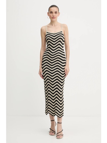 φόρεμα guess vera χρώμα μαύρο, w5yk0v z0192 κύριο υλικό