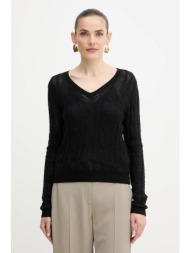 πουλόβερ guess izabella χρώμα: μαύρο, w5yr00 z3hq0 40% μαλλί, 33% πολυαμίδιο, 17% lyocell, 10% αιγοκ