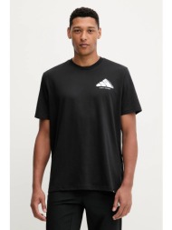 μπλουζάκι προπόνησης adidas performance tie-ins χρώμα: μαύρο, jw3926 65% πολυεστέρας, 35% βαμβάκι