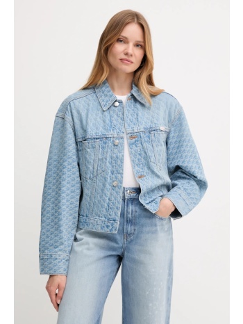 τζιν μπουφάν calvin klein jeans χρώμα μπλε, lv047c782g